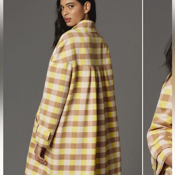 NWT Maeve by Anthropologie Gingham Swing Jacket - Picture 2 of 9